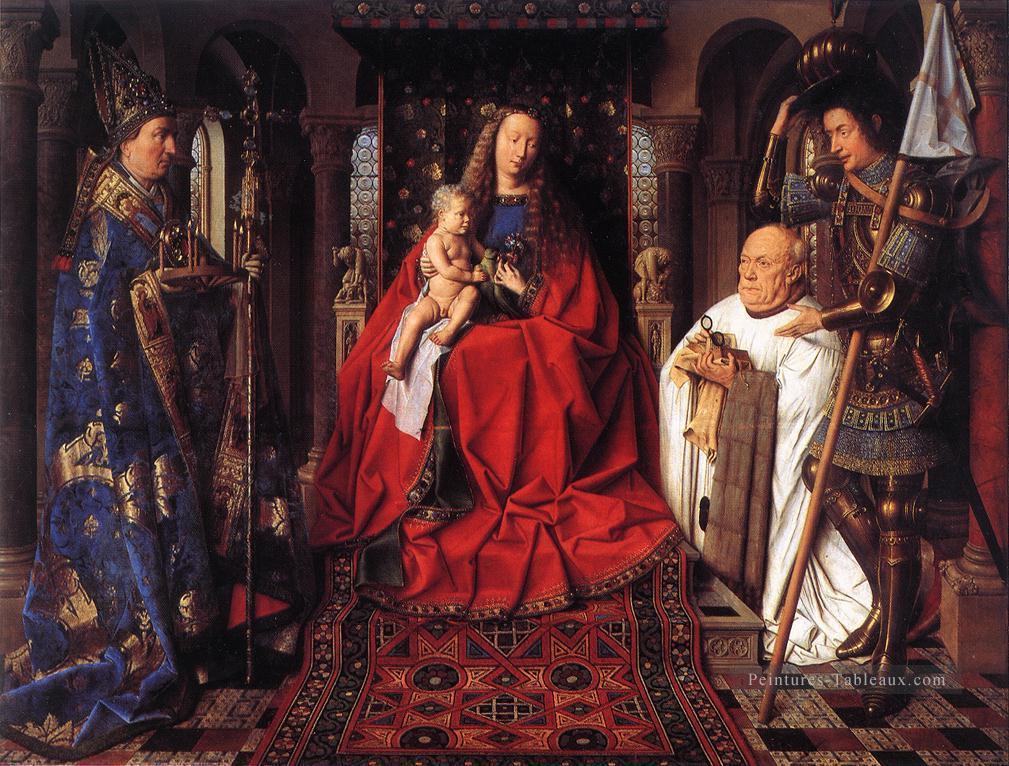 La Madone avec le chanoine Van der Paele Renaissance Jan van Eyck Peintures à l'huile